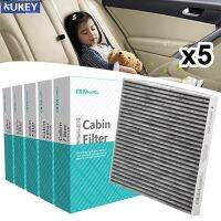 5ชิ้นอุปกรณ์เสริมรถยนต์ถ่านกัมมันต์ห้องโดยสาร K68223044AA 68223044AA ตัวกรองอากาศสำหรับ Jeep Cherokee KL 2014 2015 2016 2017 2018 2019