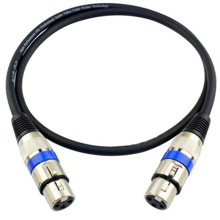 สาย-xlr-สายสัญญาณเสียง-xlr-male-to-xlr-female-black-mic-cable-ยาว-3-เมตร