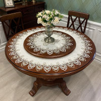 Embroidered Warm large round tablecloth table cloth American art lace double yarn Transparent cover disc table mat cover HM98