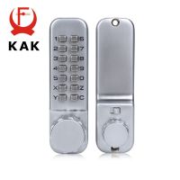 KAK โลหะผสมสังกะสี Keyless เครื่องกลล็อกประตูดิจิตัลไม่มีปุ่มกดเพาเวอร์ตัวล็อคใส่รหัสฮาร์ดแวร์สำหรับเฟอร์นิเจอร์ในบ้าน