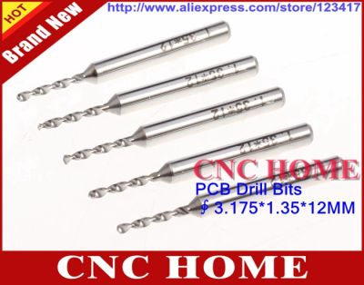 ความแม่นยํา 10pcs 3.175 * 1.35MM PCB Drill Kit CNC Router Bit PCB Drill Bits Mini Drill Bit Needle on Circuit Board คาร์บอนไฟเบอร์