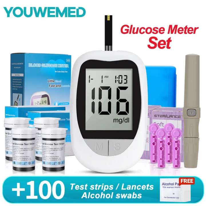 Blood Sugar Test Kit Original Complete Set With 100pcs Test