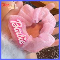 DILER แฟชั่นสำหรับผู้หญิง ตุ๊กตาบาร์บี้ scrunchie อีลาสติก สีทึบทึบ ยางรัดผม ของใหม่ หางม้าหางม้า เชือกมัดผม สำหรับผู้หญิง