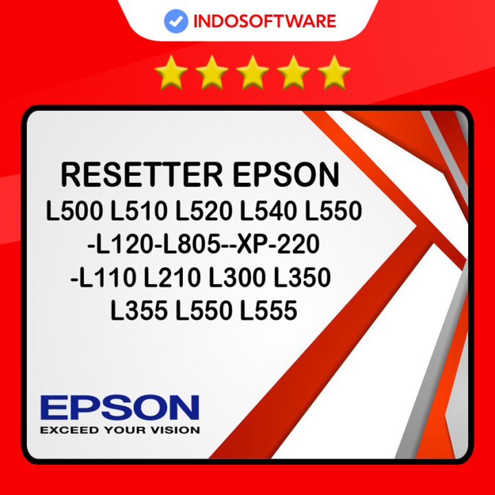 Software Reset Resetter Reseter Printer Print Epson L805 L500 L510 L520 L540 L550 L120 L110 L210 4019