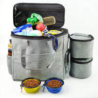 Dog Travel Bag Airline Approved Travel Set For Dogs Stores Organizer Bag Food Bag Treat