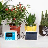 Garden Automatic Watering System with Solar Energy USB Charging and Dual Pump Timing Potted Plants Plant Drip Irrigation System