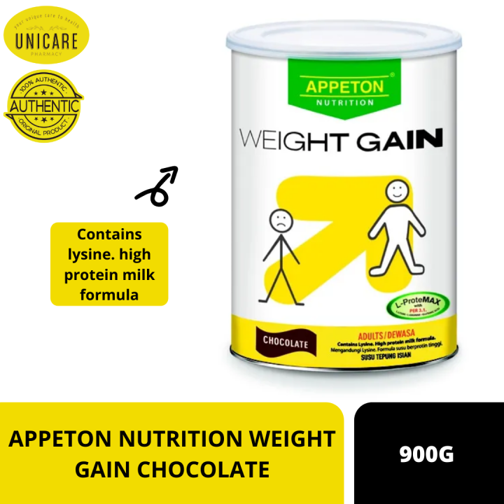 APPETON NUTRITION WEIGHT GAIN CHOCOLATE (900G) Lazada