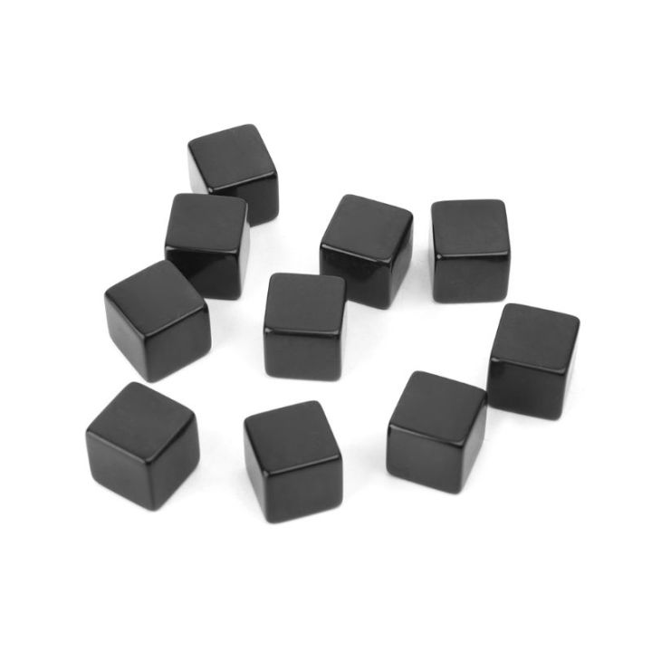 16mm Blank Dice Black Acrylic Cube Board Game Kid Toy