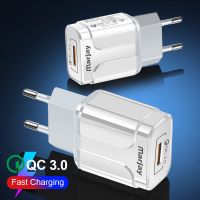 Marjay Quick Charge 3.0 USB Charger 18W QC 3.0 4.0 EU US Fast Mobile Phone Charger For Samsung Xiaomi