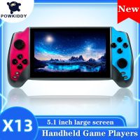 【YP】 POWKIDDY X13 Handheld Console 5.1 Inch Video Game Players Support 2 USB Controllers Cheap With