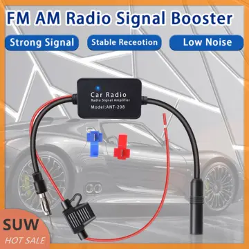 Practical FM Signal Amplifier Anti-interference Car Antenna Radio Universal  FM Booster Amp Automobile Parts