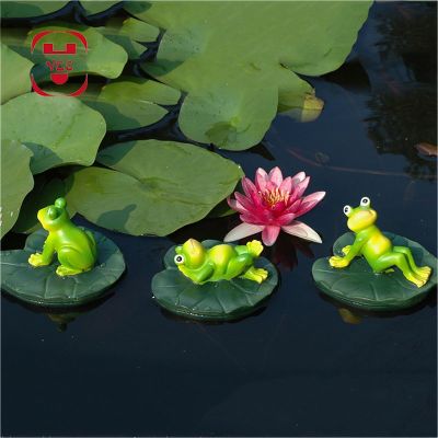Creative Resin Floating Frog Statue Outdoor Garden Pond Decorative Cute Frog Sculpture For Home Desk Fish Tank Decor Ornament