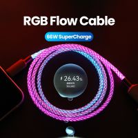 [3C electronic digital]  สายชาร์จเร็ว RGB 100W ไฟสัญญาณ66W Type C USB C Samsung สายสำหรับ iPhone ข้อมูล Huawei ชาร์จเร็ว30W สำหรับ Xiaomi