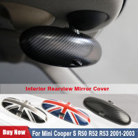 รูปแบบคาร์บอนภายในกระจกมองหลังปกสติกเกอร์รถสำหรับ Mini Cooper S R50 R52 R53รถจัดแต่งทรงผมอุปกรณ์เสริมที่มีคุณภาพสูง