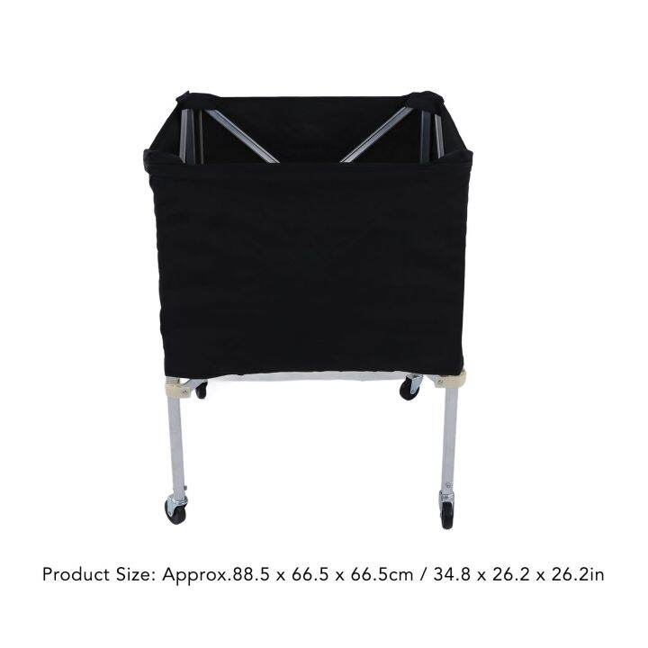 Wheeled Ball Cart, Black Large Capacity Ball Storage Cart para sa