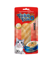 ( 12 ซอง )ToRoโทโร โทโร่ ขนมแมวชิ้น ไก่ย่าง 30g (แดง)