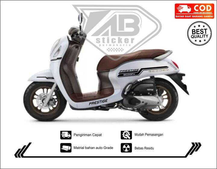 STIKER SCOOPY LIST STRIP MINIMALIS cutting sriker motor scoopy prestige