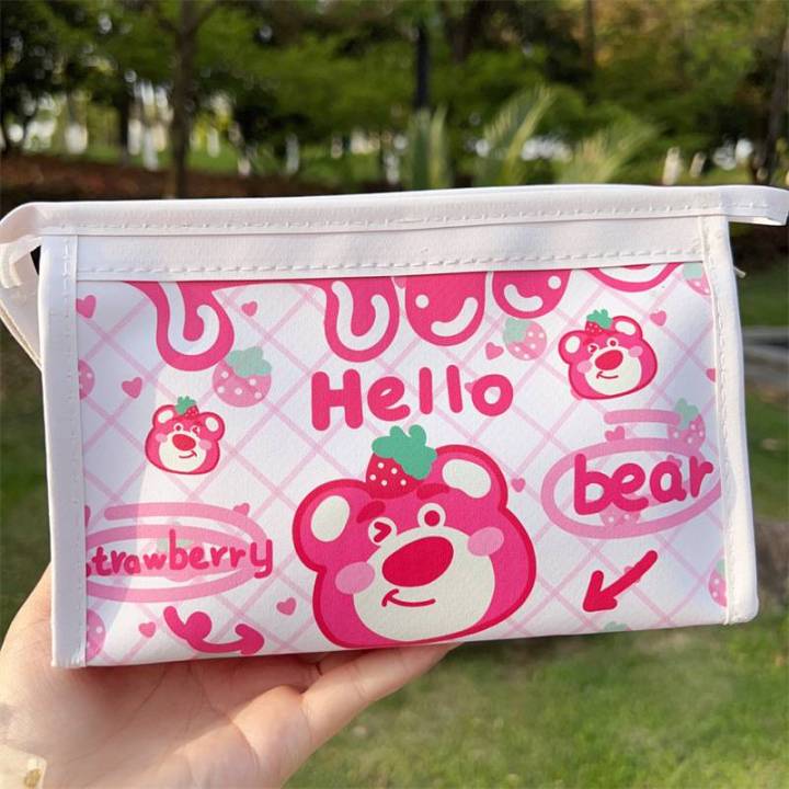 lotso-strawberry-bear-patrick-star-doraemon-large-capacity-pencil-case-cartoon-waterproof-student-stationery-bag