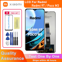 หน้าจอ LCD สำหรับ Redmi 9T/ XIAOMI Poco M3ใช้ได้กับเครื่องอ่านพิกัดหน้าจอสัมผัสกระจกต้นฉบับ