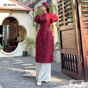 Áo dài cách tân đính nút tay phồng BEMINE DT02