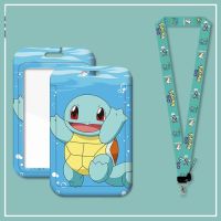 Sampul Kartu Pokemon Pikachu บัตรมหาวิทยาลัยเด็กห้อยกระเป๋าคล้องคอการ์ดโปเกมอนสายคล้องกล่องใส่บุหรี่ที่ใส่บัตรนักเรียนบัตรประจำตัว