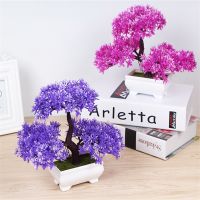 hyfvbujh✓☾●  Artificial Potted Fake Desktop Small Bonsai Decoration