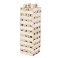 54Pcs Building Blocks Toy Funny Mini Wooden Tower Hardwood Domino Stacker Extract Montessori Educational Game for Children Gifts