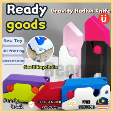 3D Gravity Little Radish Toy Knife Radish Knife Decompression