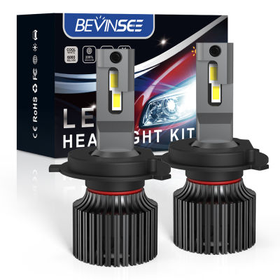 Bevinsee H4 LED ไฟหน้าหลอดไฟ High Beam H7 H11H8 H9 H1 รถ 9005 HB3 9006 HB4 80W 6000K ไฟสีขาวไฟหน้าอัตโนมัติ-dliqnzmdjasfg