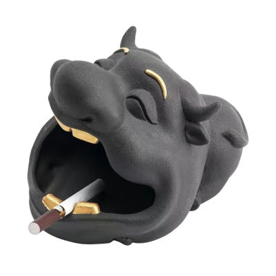 Cute Animal Ashtray Windproof Enamel Ashtray Cartoon Personality Car Ashtray Home Decoration Accessories