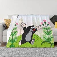 Blankets 3D Printed Breathable Soft Flannel Summer Cute Little Maulwurf Throw Blanket for Kawaii Mole Krtek Sofa Home Bed