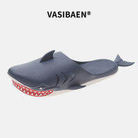 VASIBAEN?สามารถจ่ายเงินเมื่อได้รับสินค้า?รองเท้าแตะส้นแบน  และรองเท้าลำลองสำหรับผู้ชายที่มีพื้นรองเท้าหนาและกันลื่น