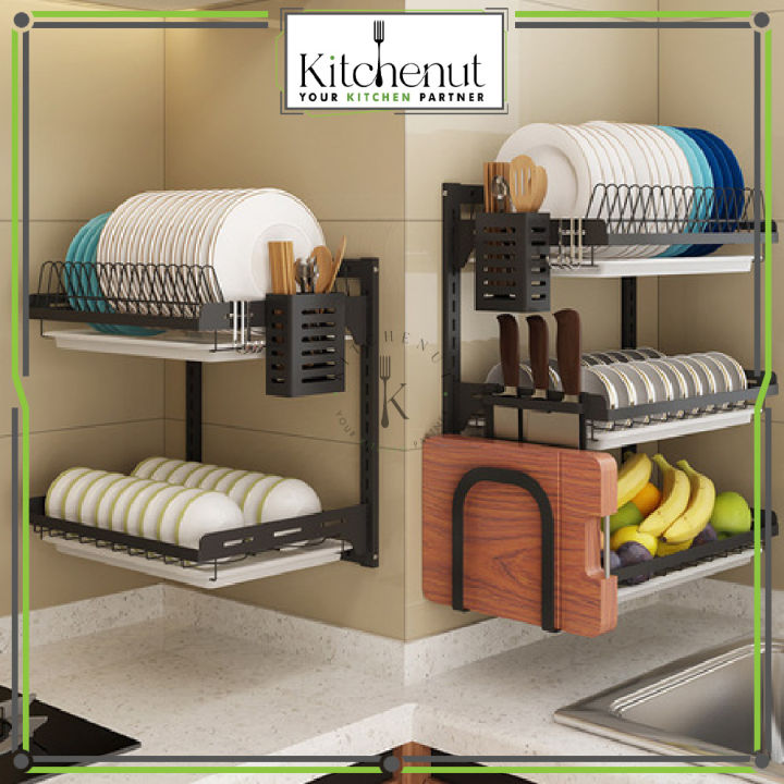 Powder Coated Wall Mounted Kitchen Dish Drainer Drying Rack