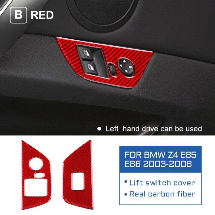 sticker-for-bmw-z4-e85-e86-2003-2004-2005-2006-2007-2008-carbon-fiber-side-door-window-switch-lifter-button-cover-interior-trim