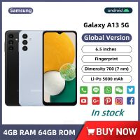 Global Version Samsung Galaxy A13 5G Octa-core 6.5 นิ้ว สมาร์ทโฟน 4GB RAM 64GB ROM MediaTek MT6833 50MP กล้องหลัง ซิมเดียว GPS ลายนิ้วมือ โทรศัพท์มือถือ Android