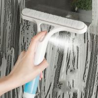 【hot】 3 In 1 Window Glass Cleaning Spray Cleaner Scraper Double-sided Sponge Household Accessories