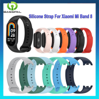 สายซิลิโคน BassPal สำหรับ Xiaomi สมาร์ทแบนด์8 NFC อะไหล่สายรัดข้อมือ Miband8 Correa Mi Band 8อุปกรณ์สายรัดนาฬิกาสปอร์ต