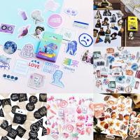 hot！【DT】▫  Vaporwave Label Kawaii Diary Adhesive Paper Flake Japan Sticker Scrapbooking Stationery