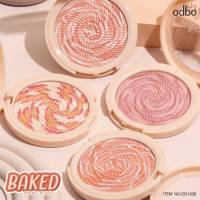 OD1308 ODBO BAKED SNOWY BLUSH โอดีบีโอ เบคท์ สโนวี่ บลัช บลัชออนสีสวยหวาน ที่มีความโดดเด่นของลวดลาย