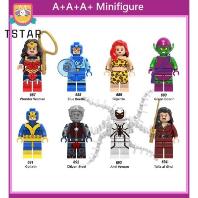 TS【ready Stock】LegoING Minifigures X0170 Superhero Wonder Woman Blue Beetle Building Blocks Toys【cod】