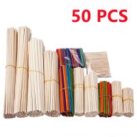 【YF】❈✘✲  50PCS Round Stick for Crafts Food Lollies and Making Dowel Durable  Woodworking