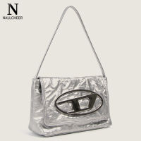 NALLCHEER Diesel bag กระเป๋ากระเป๋าสะพายไหล่ดีเซลสีเงินผู้หญิง,กระเป๋า วินเทจกระเป๋าสะพายไหล่ย้อนยุคแบบพกพา