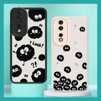 Anti-knock leather Phone Case For Huawei Honor80 Pro 5G Back Cover simple Silica gel Phone lens protection cute couple