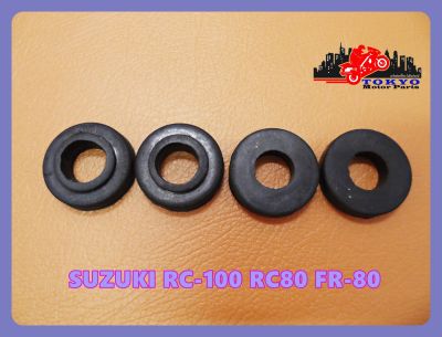 SUZUKI RC100 RC80 FR80 RUBBER HANDLE BAR "BLACK" (2 PAIR) // ลูกยางรองแฮนด์ สีดำ (เซ็ท 2 คู่) สินค้าคุณภาพดี