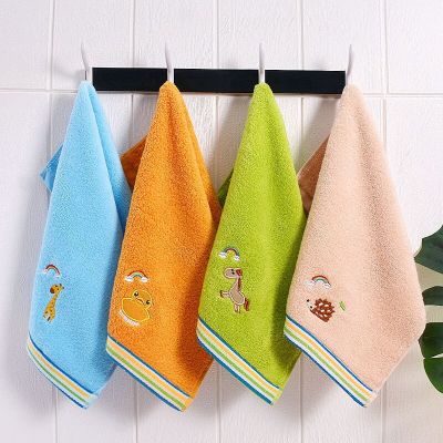 25x50cm 100% Cotton Cartoon Animal Absorbent Embroidery Soft Comfortable Baby Children Bathroom Hand Face Towel