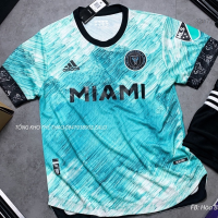 2023 2023 Summer Miami Blue Polyester Printed Football Shirt fashion versatile t-shirt