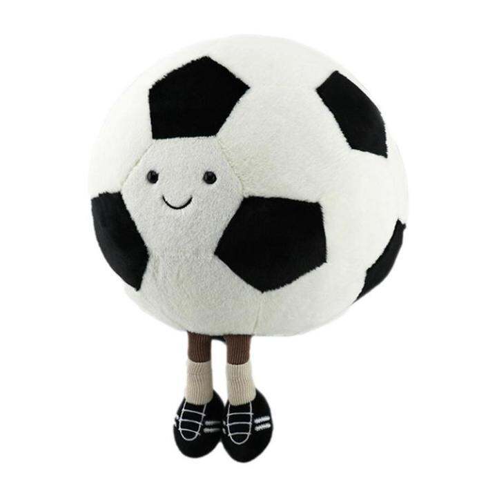 plush-football-ball-smile-basketball-plush-toy-cute-ball-pillow-car-home-football-doll-smiley-ball-vent-throw-doll-indoor-decor-workable