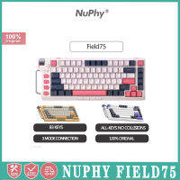 NuPhy Field75 RGB Hot-Swap บลูทูธไร้สาย2.4G คีย์บอร์ดเล่นเกมกลปุ่มกด PBT  สวิตช์ Gateron ใช้ได้กับ Wire/mac