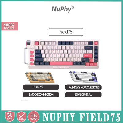 NuPhy Field75 RGB Hot-Swap บลูทูธไร้สาย2.4G คีย์บอร์ดเล่นเกมกลปุ่มกด PBT&nbsp; สวิตช์ Gateron ใช้ได้กับ Wire/mac