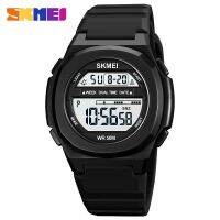 SKMEI1821 5Bar กันน้ำ Chrono Dual Time นาฬิกาข้อมือชายนาฬิกา Reloj Hombre Japan Digital Movement LED Light Mens Sport Watche